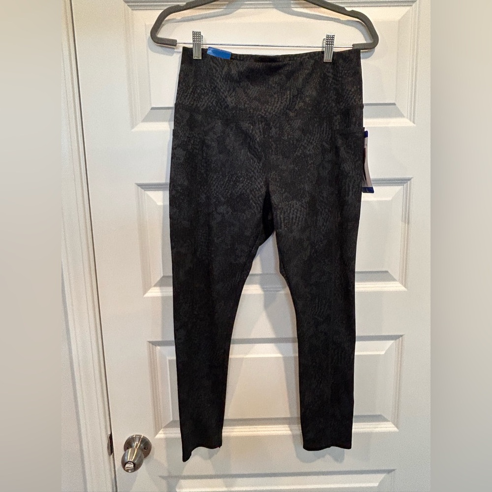 Danskin BNWT High Rise Black Snake-Print Leggings Size L